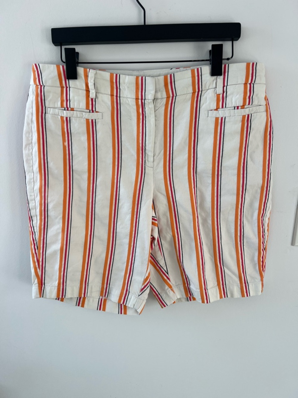 Cotton linen Blend Short size 12  Mid rise BikeCore golfing Lands’End
